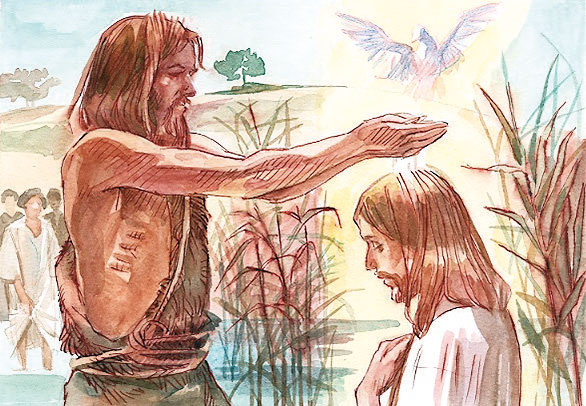 Al fiume Giordano Gesù compie in pubblico il primo gesto profetico e si rivela come Messia.