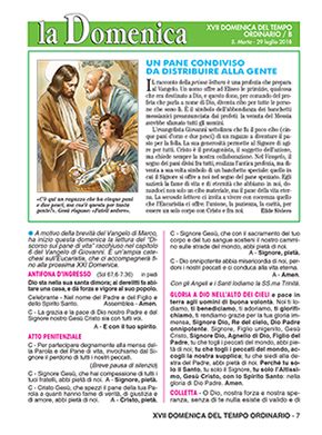 XVII DOMENICA DEL TEMPO ORDINARIO - 2018 XVII DOMENICA DEL TEMPO ORDINARIO - 2018