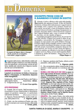 FESTA SANTA FAMIGLIA / A