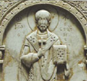 Giovanni Crisostomo (Bassorilievo bizantino dell’XI secolo, Museo del Louvre di Parigi).