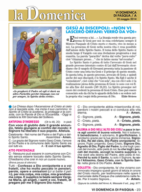 VI DOMENICA DI PASQUA