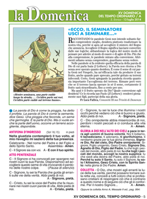 XV DOMENICA DEL TEMPO ORDINARIO / A