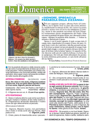 XVI DOMENICA DEL TEMPO ORDINARIO