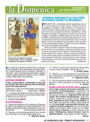 XX DOMENICA DEL TEMPO ORDINARIO / A