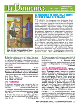 XXV DOMENICA DEL TEMPO ORDINARIO / A