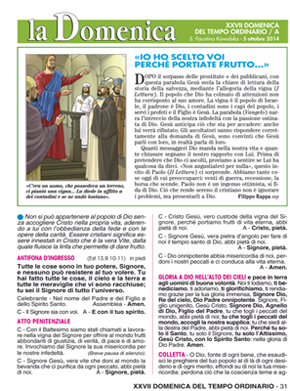 XXVII DOMENICA DEL TEMPO ORDINARIO / A