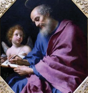 «San Matteo scrive il suo Vangelo», di Carlo Dolci (1670), Getty Museum, Los Angeles.