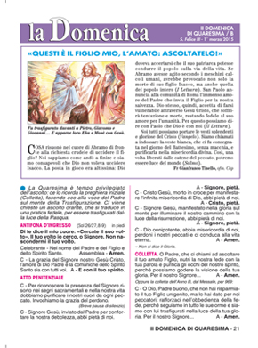 II DOMENICA DI QUARESIMA / B