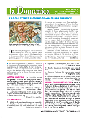 XII DOMENICA DEL TEMPO ORDINARIO / B