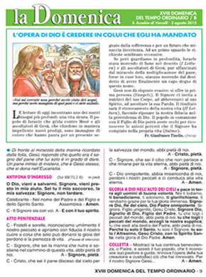 XVIII DOMENICA DEL TEMPO ORDINARIO / B