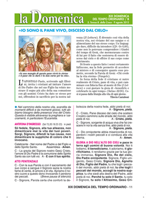 XIX DOMENICA DEL TEMPO ORDINARIO / B