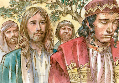 «Ma a queste parole il giovane si fece scuro in volto e se ne andò rattristato; possedeva molti beni».