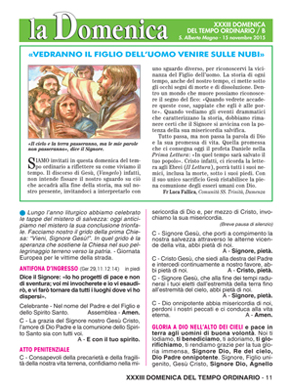 XXXIII DOMENICA DEL TEMPO ORDINARIO / B