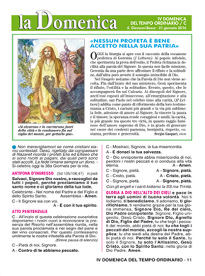 IV DOMENICA DEL TEMPO ORDINARIO 2016