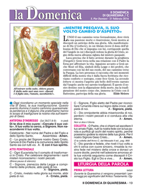 II DOMENICA DI QUARESIMA - 2016