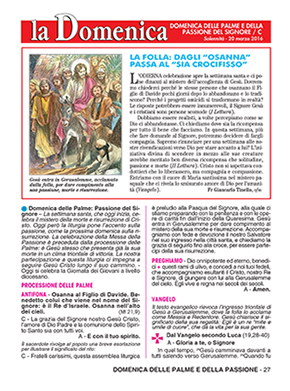 DOMENICA DELLE PALME 2016