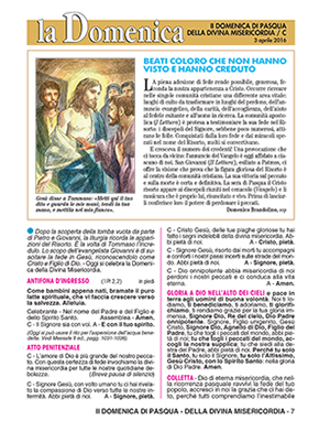 II DOMENICA DI PASQUA 2016