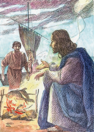 Gesù sulla spiaggia