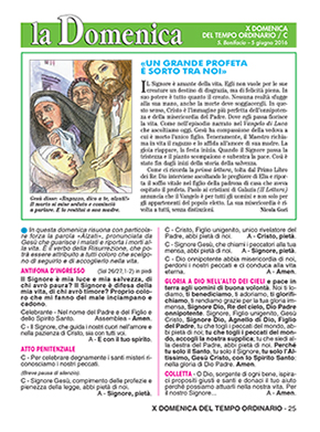 X DOMENICA DEL TEMPO ORDINARIO 2016