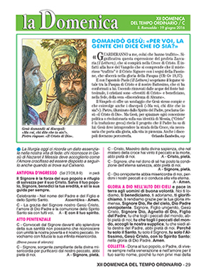 XII DOMENICA DEL TEMPO ORDINARIO 2016