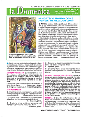 XIV DOMENICA DEL TEMPO ORDINARIO 2016