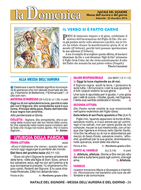 NATALE DEL SIGNORE aurora-giorno - 2016