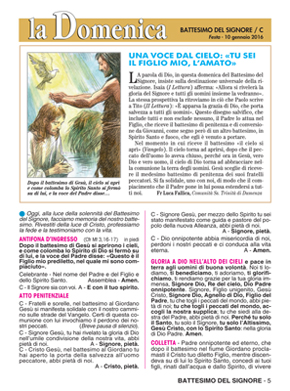 BATTESIMO DEL SIGNORE 2016