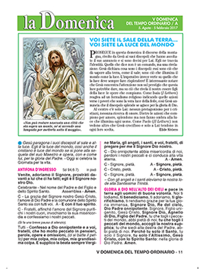 V DOMENICA DEL TEMPO ORDINARIO - 2017