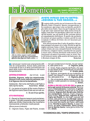 VII DOMENICA DEL TEMPO ORDINARIO - 2017