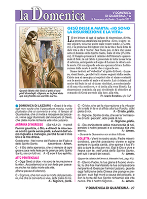 V DOMENICA DI QUARESIMA - 2017
