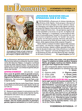 VI DOMENICA DI PASQUA - 2017