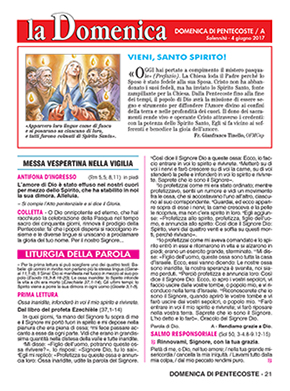DOMENICA DI PENTECOSTE - 2017