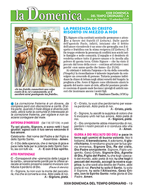 XXIII DOMENICA DEL TEMPO ORDINARIO - 2017