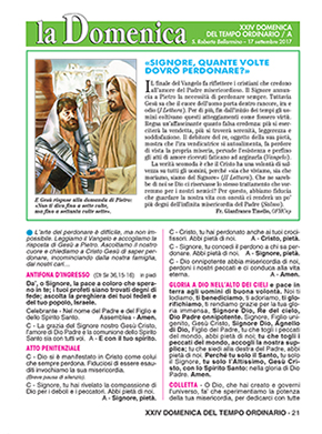 XXIV DOMENICA DEL TEMPO ORDINARIO - 2017