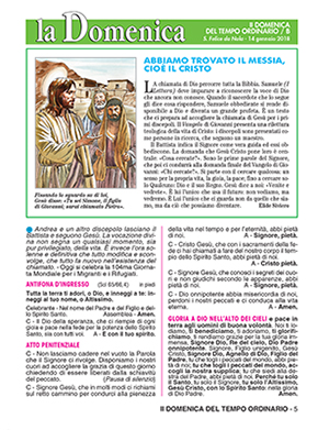 II DOMENICA DEL TEMPO ORDINARIO - 2018