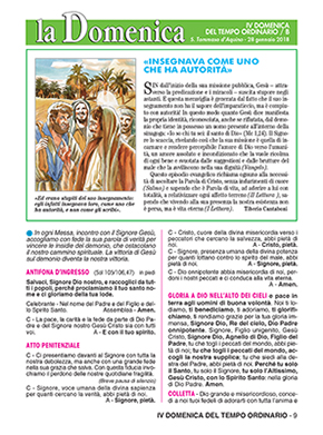 IV DOMENICA DEL TEMPO ORDINARIO - 2018