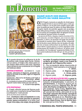V DOMENICA DEL TEMPO ORDINARIO - 2018