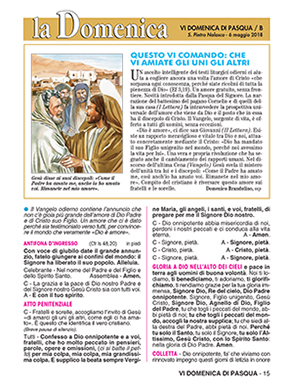 VI DOMENICA DI PASQUA - 2018