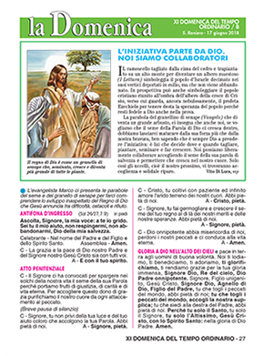 XI DOMENICA DEL TEMPO ORDINARIO - 2018