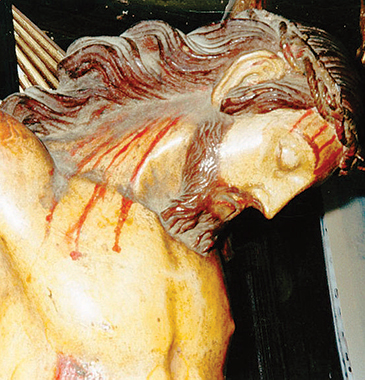 “Crocifisso” (particolare), Chiesa san Giovanni Battista, Tomba Extra, Verona. Foto Orlando Zambello.