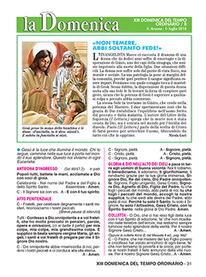 XIII DOMENICA DEL TEMPO ORDINARIO - 2018