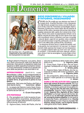 XIV DOMENICA DEL TEMPO ORDINARIO - 2018