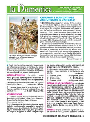 XV DOMENICA DEL TEMPO ORDINARIO - 2018