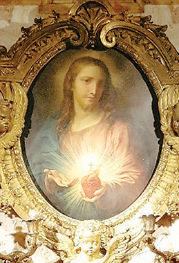«Sacro Cuore», Pompeo Batoni (1708-1787). I Gesuiti promuovono la devozione al Sacratissimo Cuore di Gesù il primo Venerdì del mese attraverso l’«Apostolato della Preghiera», ora con la denominazione: «Rete mondiale di Preghiera del Papa».