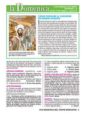 XVIII DOMENICA DEL TEMPO ORDINARIO - 2018