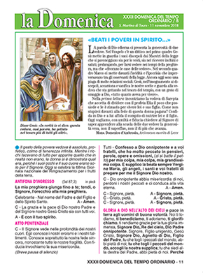 XXXII DOMENICA DEL TEMPO ORDINARIO - 2018