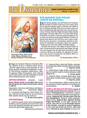 MARIA SANTISSIMA MADRE DI DIO - 2019