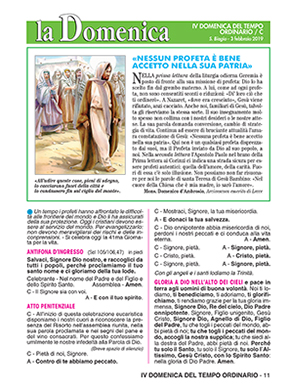 IV DOMENICA DEL TEMPO ORDINARIO - 2019