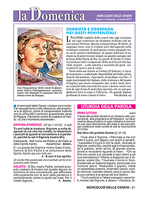 MERCOLEDÌ DELLE CENERI - 2019