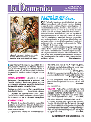 IV DOMENICA DI QUARESIMA - 2019